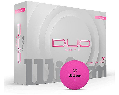 М'ячі для гольфу Wilson Duo Soft 2025 12 шт, рожеві