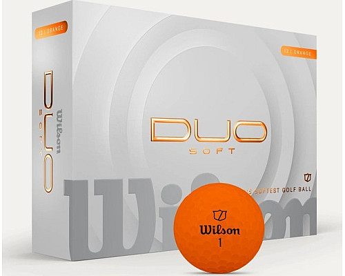 М'ячі для гольфу Wilson Staff Duo Soft 2025 12 шт, помаранчеві