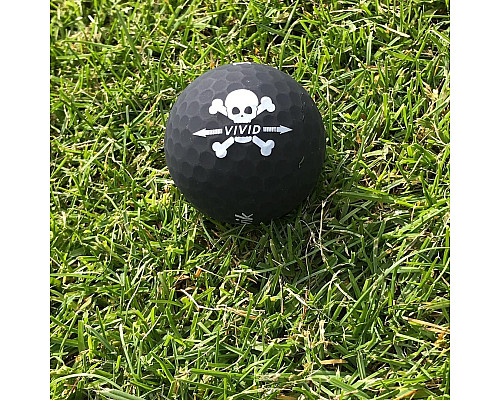 М'ячі для гольфу Volvik Skull 4 шт, чорно-білі