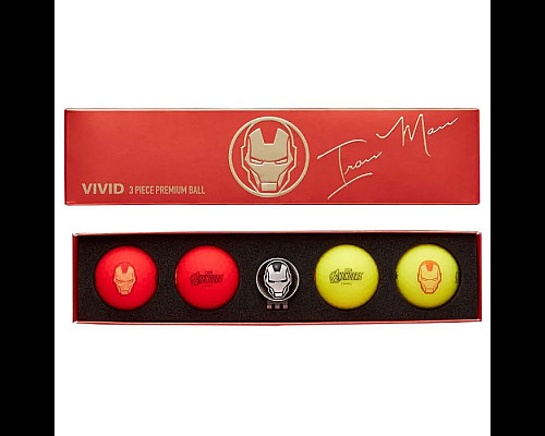 М'ячі для гольфу Volvik Marvel Iron Man 4 шт, червоно-жовті