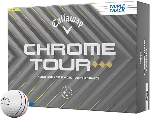 М'ячі для гольфу Callaway Chrome Tour Triple Diamond Track 2025 12 шт, білі