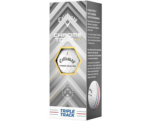 М'ячі для гольфу Callaway Chrome Tour Triple Diamond Track 2025 12 шт, білі