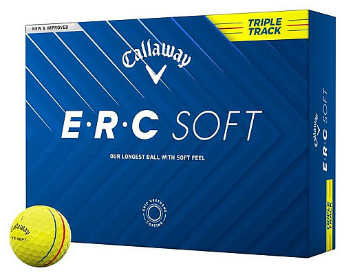 М'ячі для гольфу Callaway ERC Soft 2025 12 шт, жовті