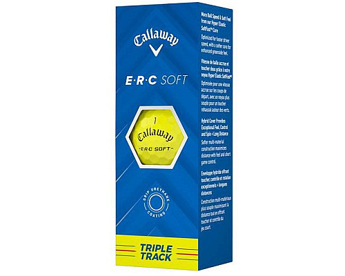 М'ячі для гольфу Callaway ERC Soft 2025 12 шт, жовті