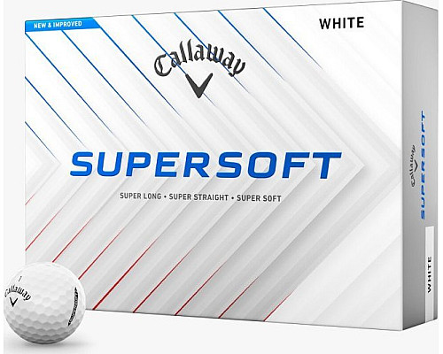 М'ячі для гольфу Callaway Supersoft 2025 12 шт, білі