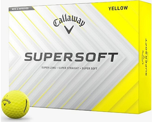 М'ячі для гольфу Callaway Supersoft 2025 12 шт, жовті