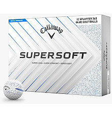 М'ячі для гольфу Callaway Supersoft  Splatter 360, 2025 12 шт, біло-синій