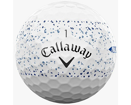 М'ячі для гольфу Callaway Supersoft  Splatter 360, 2025 12 шт, біло-синій