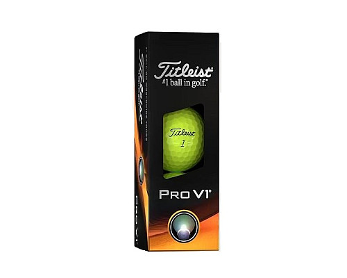 М'ячі для гольфу Titleist Pro V1 3 шт, жовті