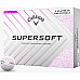М'ячі для гольфу Callaway Supersoft Splatter 360,  2025 12, біло-рожеві