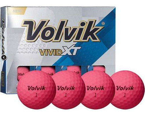 М'ячі для гольфу Volvik Vivid XT 12 шт, рожеві