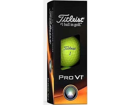 М'ячі для гольфу Titleist Pro V1 12 шт, жовті