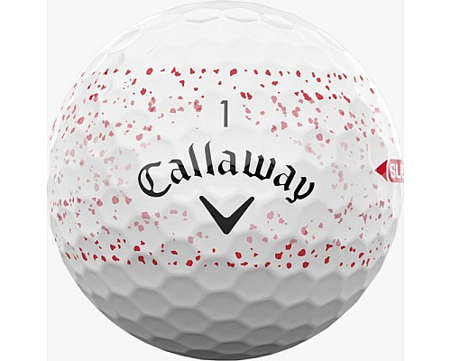 М'ячі для гольфу Callaway Supersoft Splatter 360, 2025 12, біло-червоні