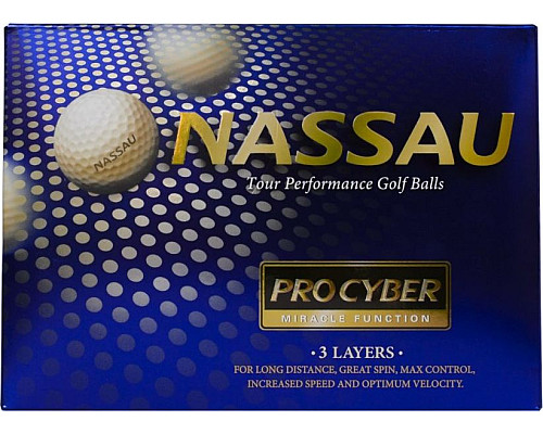 М'ячі для гольфу Nassau Pro Cyber 12 шт, рожеві