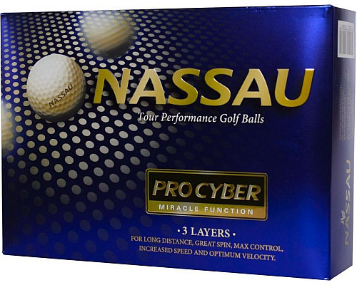 М'ячі для гольфу Nassau Pro Cyber 12 шт, рожеві