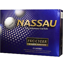 М'ячі для гольфу Nassau Pro Cyber 12 шт, жовті