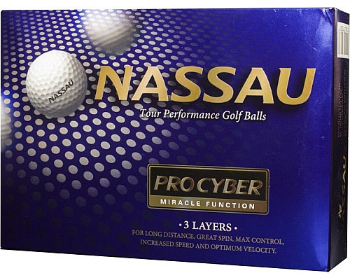 М'ячі для гольфу Nassau Pro Cyber 12 шт, жовті