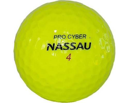 М'ячі для гольфу Nassau Pro Cyber 12 шт, жовті