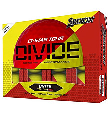 М'ячі для гольфу Srixon Q-Star Tour Divide2 12 шт, жовто-червоні
