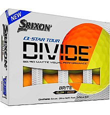 М'ячі для гольфу Srixon Q-Star Tour Divide 12 шт, жовто-помаранчеві