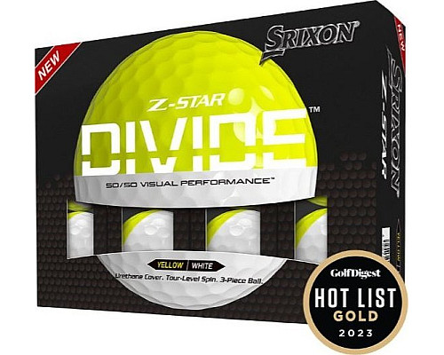 М'ячі для гольфу Srixon Z-Star Divide 12 шт, біло-жовтий
