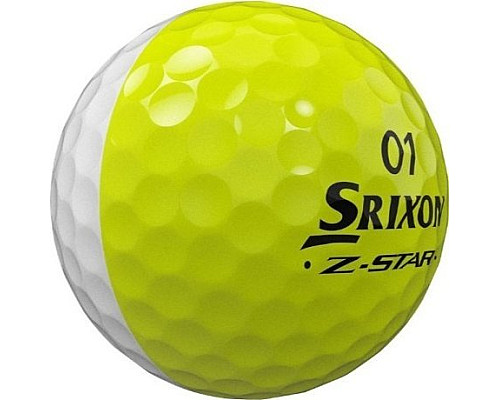 М'ячі для гольфу Srixon Z-Star Divide 12 шт, біло-жовтий