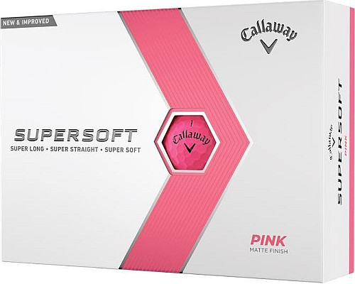 М'ячі для гольфу Callaway Supersoft 12 шт, рожеві