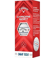 М'ячі для гольфу Callaway Chrome Soft TripleTrack 360 2024 3 шт, білі