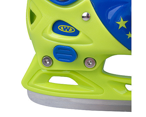 Ковзани для хлопців WORKER Kelly Pro Boy з хутром - розмір  XS (29-32), синьо-зелені