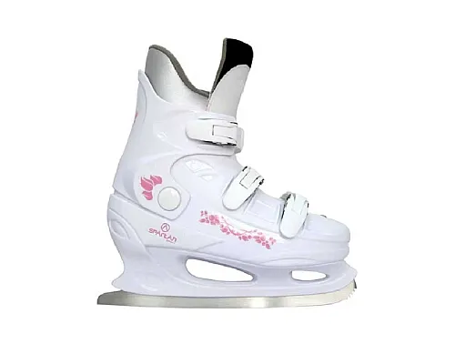 Ковзани жіночі Spartan Lady - 38  - білі з квітами