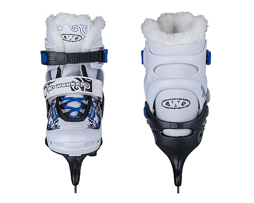 Дитячі ковзани WORKER Izaky Pro – з хутром - L - 38-41 р - білий