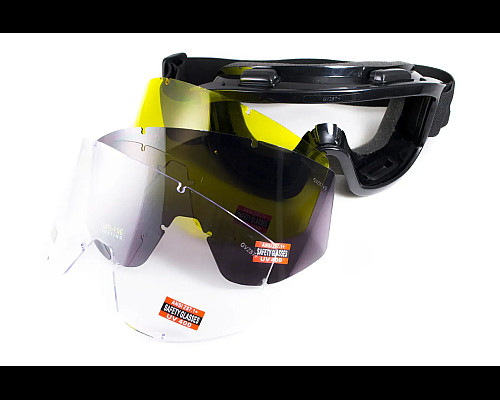 Окуляри захисні Global Vision Wind-Shield 3 lens KIT Anti-Fog, змінні лінзи 3 шт.