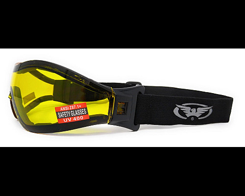 Окуляри захисні з ущільнювачем Global Vision Z-33 (yellow) Anti-Fog, жовті