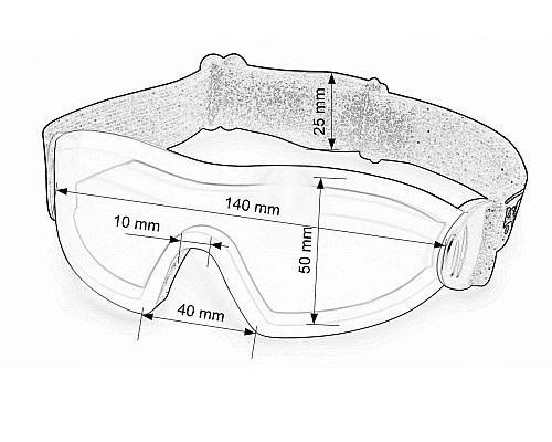 Окуляри лижні з ущільнювачем Global Vision Z-33 (G-Tech™ blue) Anti-Fog, сині