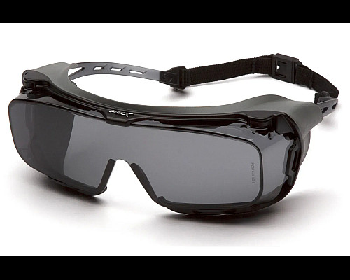 Окуляри захисні з ущільнювачем Pyramex Cappture-Plus Super Anti-Fog H2MAX, сірі