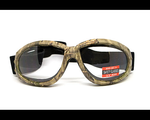 Окуляри захисні з ущільнювачем Global Vision Eliminator Camo Forest, прозорі