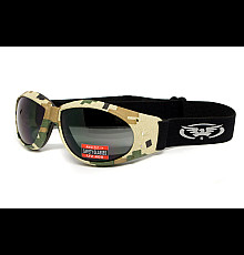 Окуляри захисні з ущільнювачем Global Vision Eliminator Camo Pixel, сірі