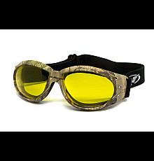 Окуляри захисні з ущільнювачем Global Vision Eliminator Camo Forest, жовті