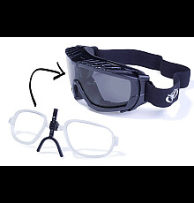 Окуляри захисні з ущільнювачем Global Vision Ballistech-1+RX Anti-Fog, сірі