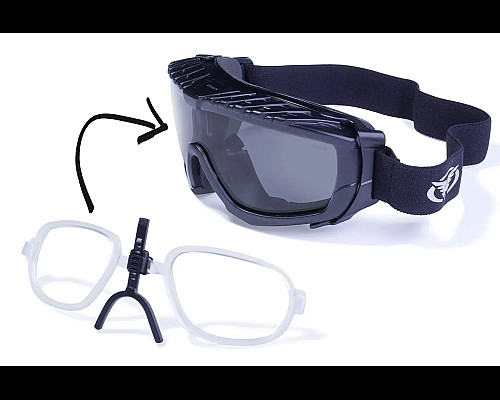 Окуляри захисні з ущільнювачем Global Vision Ballistech-1+RX Anti-Fog, сірі