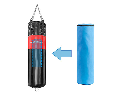 Мішок боксерський посилений Marbo Sport MC-W150|45-EX 150 см, 45 см, чорно-червоний