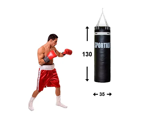 Шкіряна боксерська груша SportKO 35х130 см Шкіряна боксерська груша SportKO 35х130 см