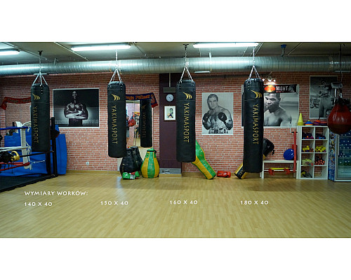 Мішок боксерський, Yakimasport, 130 х 35 см 425319, чорно-золотистий