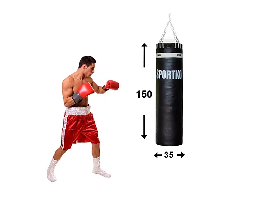 Шкіряна боксерська груша SportKO 35х150 см Шкіряна боксерська груша SportKO 35х150 см