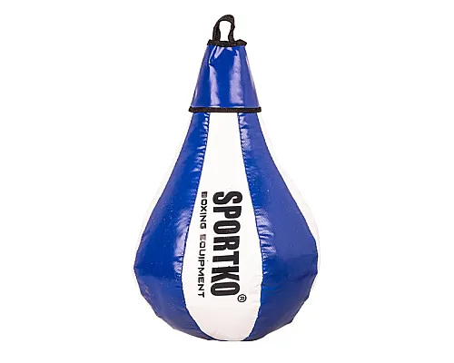 Боксерська груша SportKO GP1 24x40 см / 5 кг - біло-синій