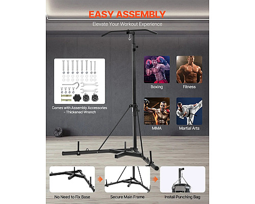 Стійка для боксерського мішка VEVOR, чорна