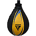Пневмогруша боксерська шкіряна з кріпленям RDX 2Y Multi діаметр 54 см, чорно-жовта