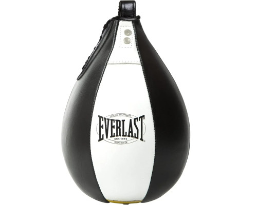 Боксерська груша Everlast 1910 SPEED BAG 22,5 x 15 см, чорно-біла