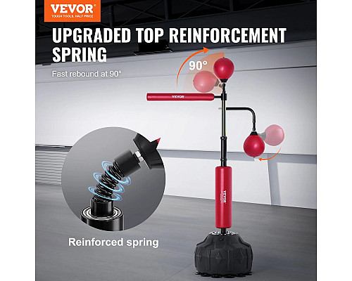 Боксерська груша з підставкою VEVOR, чорно-червоний