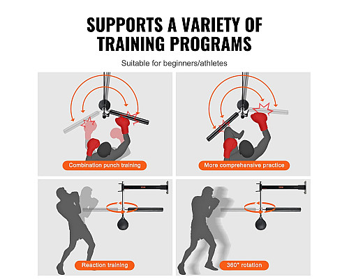 Боксерський тренажер настінний VEVOR, чорна